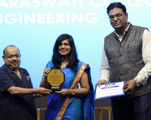 “Best Institute of the year” Award to Saraswati college of Engineering under sub category “Innovative pedagogical approaches and tools