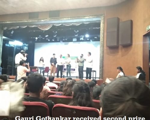 Gauri Gothankar received second prize for poster competition