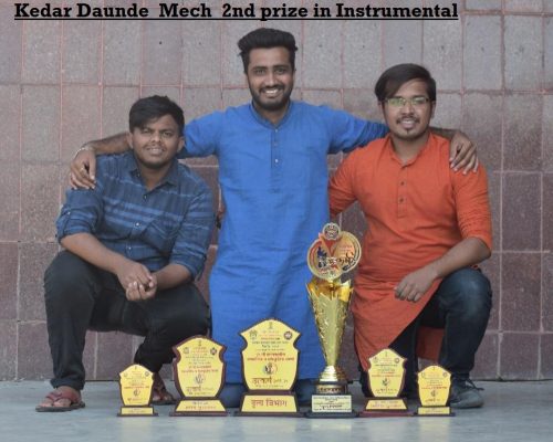 Utkarsh state level socio-cultural competition 2020-Kedar Daunde_Mech_2nd prize in Instrumental